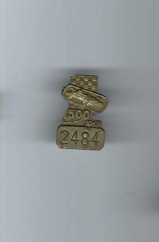 1968 Indianapolis 500 Mile Race Bronze Pit Badge - Bobby Unser Won