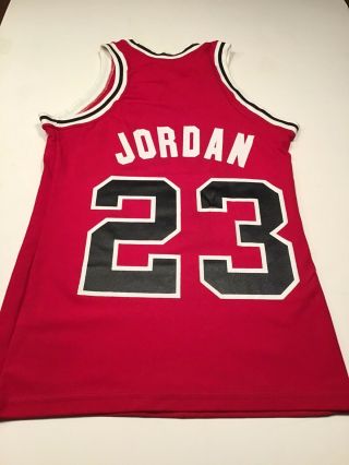 Michael Jordan 23 Jersey Chicago Bulls Red Youth Kid Small Macgregor Sand - Knit