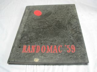 1959 Randomac Randolph - Macon Academy Yearbook Annual Front Royal Va Virginia