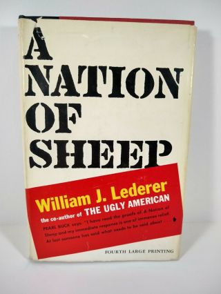 Vintage Hardcover Book A Nation Of Sheep By William J.  Lederer Crest Book 1961