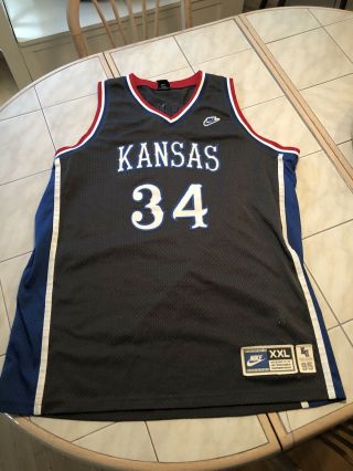 Nike Kansas Jayhawks 1995 Paul Pierce Sewn Basketball Jersey Size Xxl Gray