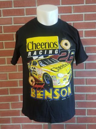 Cheerios Racing Johnny Benson 26 T - Shirt 1998 Nascar Black Fruit Of The Loom