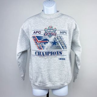 Vintage Afc Nfl Nfc Bowl Xxvii 1993 Cowboys Vs.  Buffalo Bills Sweatshirt