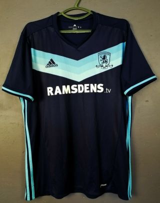 Adidas Fc Middlesbrough 2016/2017 Boro Away Soccer Football Shirt Jersey Size L
