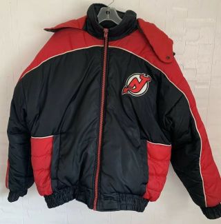 Vintage Jersey Devils Pro Player Jacket M Mens Black /red