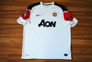 Xl Manchester United Football Shirt Jersey Nike 2010/11 Away Champions League