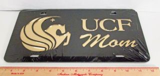 Vintage Nos Ucf Mom University Of Central Florida Knights Acrylic License Plate