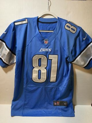 Calvin Johnson 81 Detroit Lions Nike Jersey Honolulu Blue Men’s Xl 44 Stitched