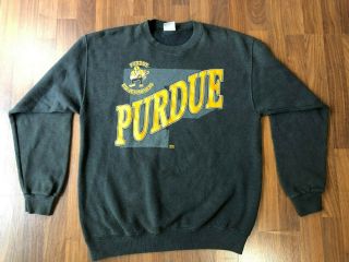 Vintage Purdue Boilermakers Distressed Sweatshirt - Large