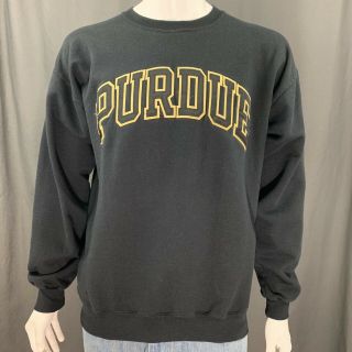 Purdue Boilermakers Vintage Champion Crewneck Black Sweatshirt Adult Size Large