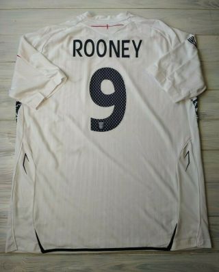 Rooney England Soccer Jersey Xl 2007 2009 Home Shirt Football Umbro