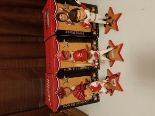Cincinnati Reds " Stars Of The Queen City " Bobbleheads - Bench,  Larkin & Rose