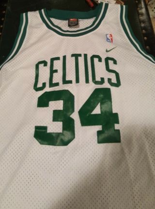 Paul Pierce 34 Boston Celtics Nba East Nike White Green Swingman Jersey 3xl