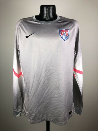 Men’s Nike Dri - Fit Team Usa National Soccer Team Gray Goalie Long Sleeve Jersey