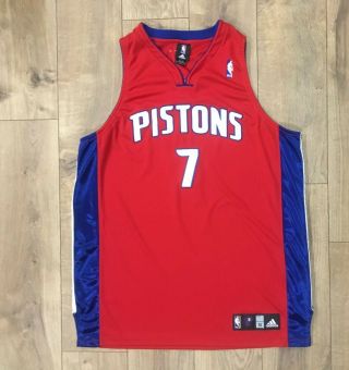 Vtg Ben Gordon Detroit Pistons 7 Nba Basketball Reebok Authentic Jersey Sz 52