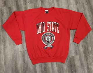 Vintage Osu Ohio State University Buckeyes Crest Crewneck Sweatshirt 90s 2x Xxl
