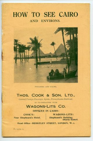 Thomas Thos Cook 1929 Guide 