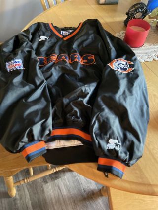 Nfl Chicago Bears Windbreaker Jacket Size Xl Pullover With Front Pockets