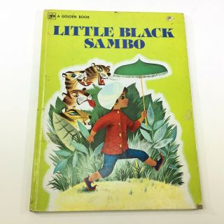 Vtg Little Black Sambo Tiger Large Golden Book.  Helen Bannerman.  1978 3rd.  Ds66