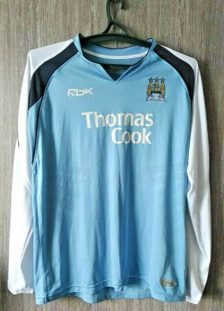 Manchester City Rbk Football Shirt Soccer Jersey Longsleeve Training Top Size Xl