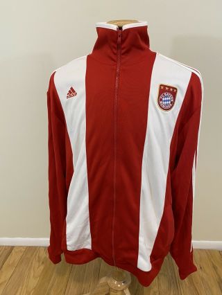 Men’s Xl Adidas Fc Bayern Munich Soccer Three Stripe Track Jacket