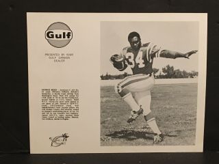 1970 Saskatchewan Roughriders Cfl Football George Reed Gulf B&w Photo Card