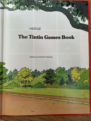 The TinTin Games Hardback Book 1st edition 1986 3