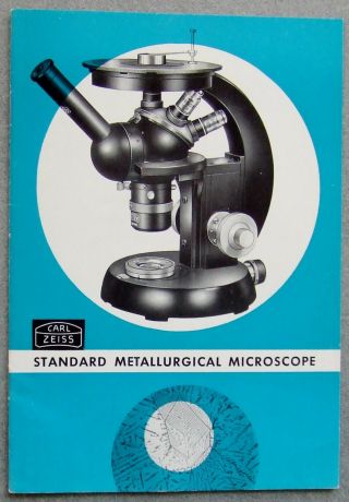 Carl Zeiss Standard Metallurgical Microscope Brochure In English.