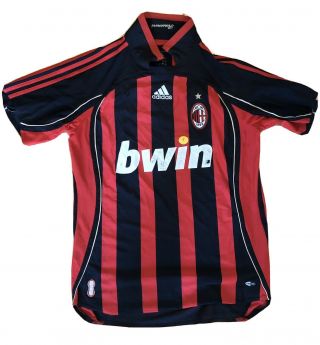 Acm Milan Short Sleeve Adidas Jersey Kit Mens L,  Large Rossoneri Bwin Red Black