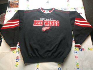Vintage 90 Lee Sport Detroit Red Wings Nhl Sweater Size Large