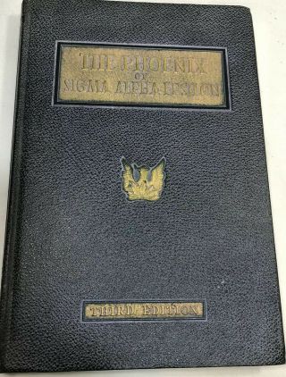 The Phoenix Of Sigma Alpha Epsilon 1954 3rd Edition