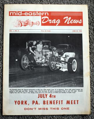 Mid - Eastern Drag News June 29,  1962 Vol 1 No 8