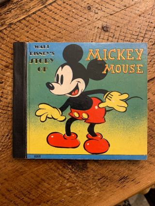 Walt Disney’s Story Of Mickey Mouse By Walt Disney Enterprises.  1st Edition 1938