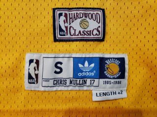 Chris Mullin Golden State Warriors Adidas NBA Throwback Swingman Jersey SZ Small 3