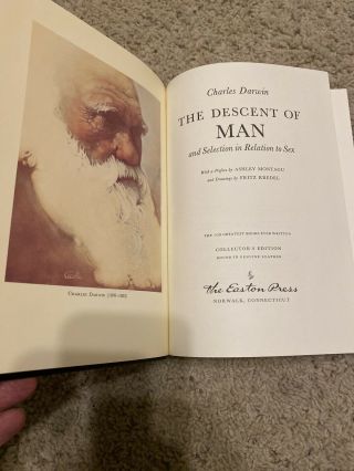 Easton Press THE DESCENT OF MAN Charles Darwin. 3
