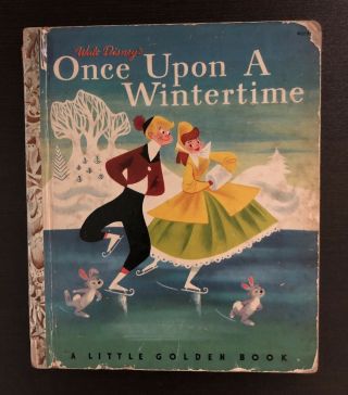Vintage Little Golden Book Once Upon A Wintertime " A " 1st Edition