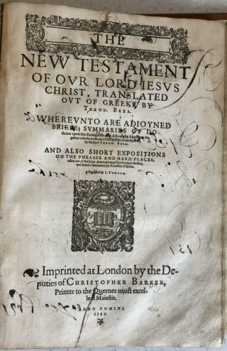 1597 Geneva Small Folio Holy Bible Leaves - You Choose The Leaf