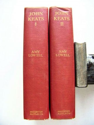 1925 1st Ed.  John Keats By Amy Lowell Two Volume Illustrated Set