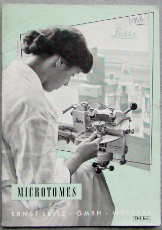 Leitz Leica Microtomes Microscope Brochure In English.  31 Pages