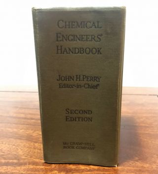 Chemical Engineers Handbook Second Edition John Perry Textbook 1941