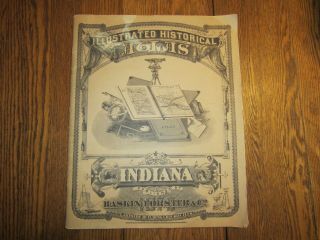 Intage Modern Reprint Illustrated Historical Atlas Indiana County Maps Of 1876