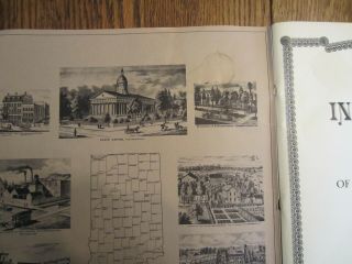 intage Modern Reprint Illustrated Historical Atlas Indiana County maps of 1876 2