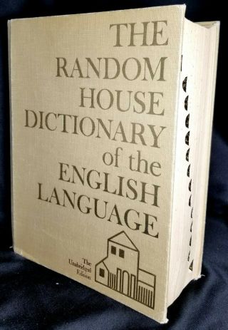 The Random House Dictionary Of The English Language The Unabridged Edition 1973