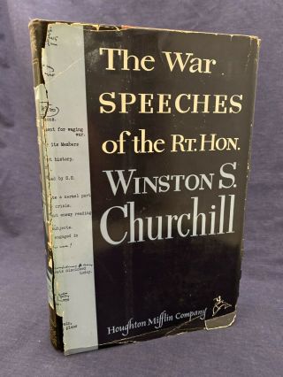 1953 The War Speeches Of The Rt Hon Winston S Churchill Vol 1 Charles Eade Dj Hc