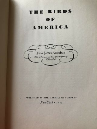 1944 John James Audubon Birds of America 2
