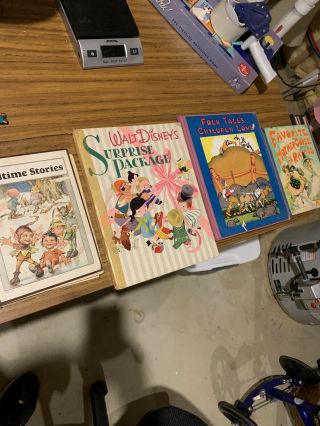 4 Old Children’s Books - Disney Surprise Package Book 1944 And More