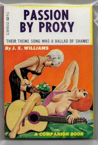 Companion Book Cb502 Passion By Proxy,  J.  X.  Williams Lesbian Sleaze Cannizarro