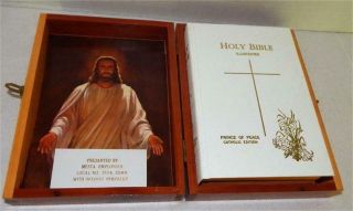 Holy Bible Prince Of Peace Catholic Edition With Cedar Box