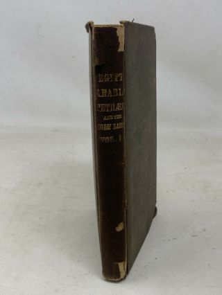 Antique 1839 Book Incidents of Travel In Egypt Arabia Holy Land Vol 1 With Map 3