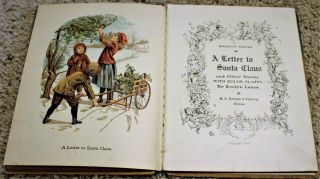 1912 HARDBOUND CHILDRENS BOOK / A LETTER TO SANTA CLAUS w/ COLOR PLATES / LANCE 3